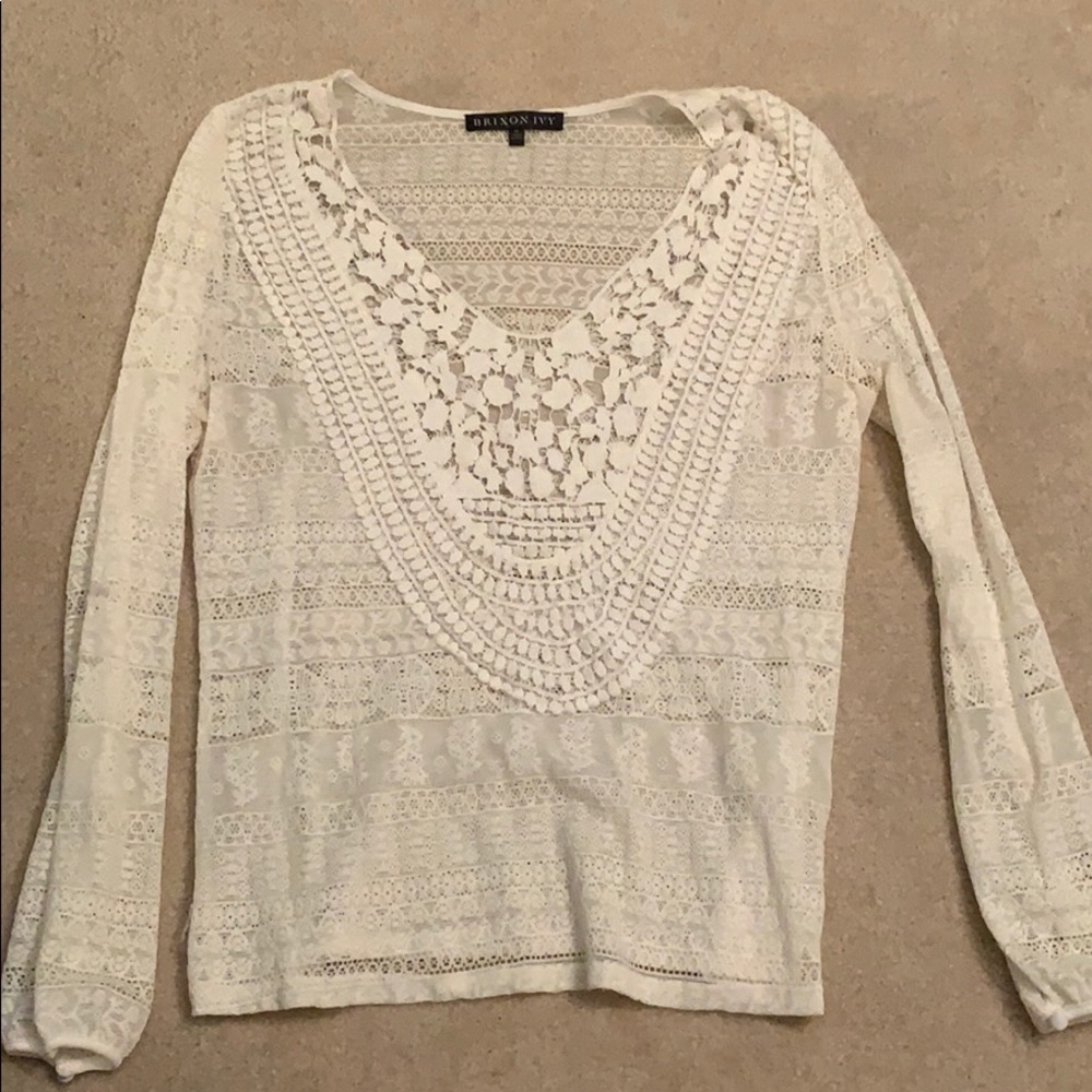 White lace shirt
